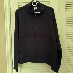 RBX Women's Navy Half-Zip Scuba 3/4 Zip with Matching workout pants